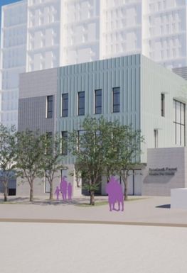 An artist impression of the new building