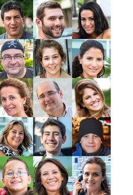 Collage of different faces