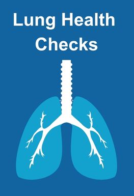Lung Health Check text with lung icon
